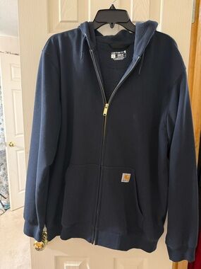 Carhartt Navy Full-Zip Hooded Sweatshirt